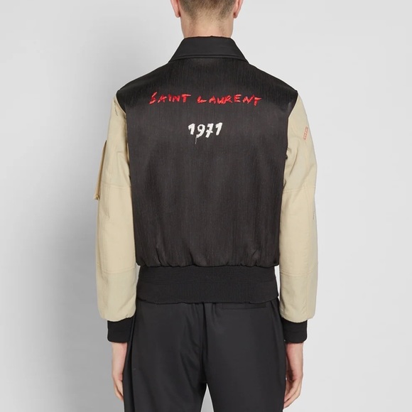 Saint Laurent Embroidered Bomber Jacket - Picture 2 of 8